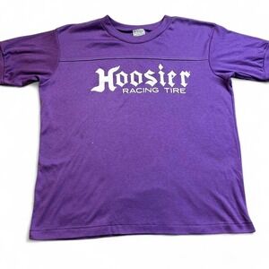 Vintage Hoosier Racing Tire 80s Purple Drag Racing T Shirt‎ XL